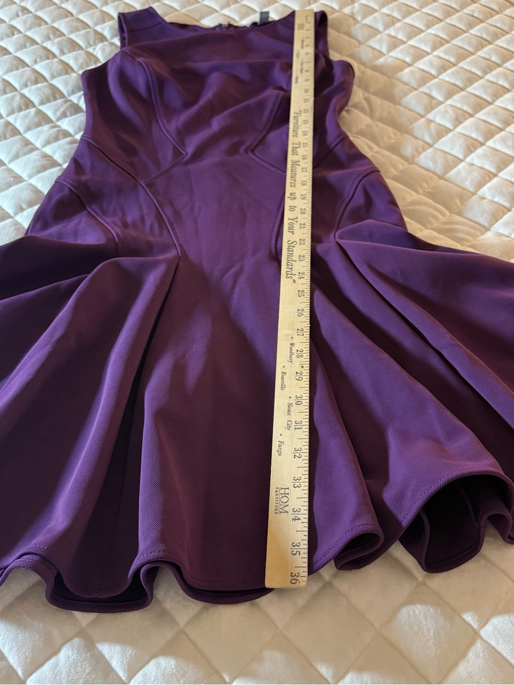 ZAC Zac Posen Purple Paneled Fit & Flare Dress Size 4 - Picture 7 of 9